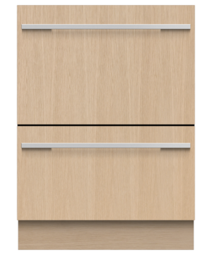 Fisher & Paykel Series 9 integrated Double DishDrawer™ dishwasher with panel-ready design, two independent drawers, and flexible loading for modern kitchens.