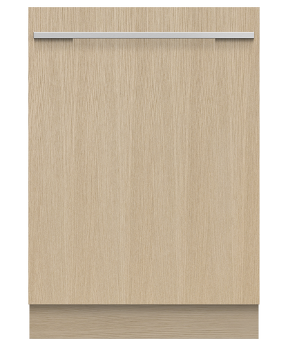 Fisher & Paykel Series 9 integrated tall dishwasher with panel-ready design, 16 place settings, Wi-Fi connectivity, and quiet operation.