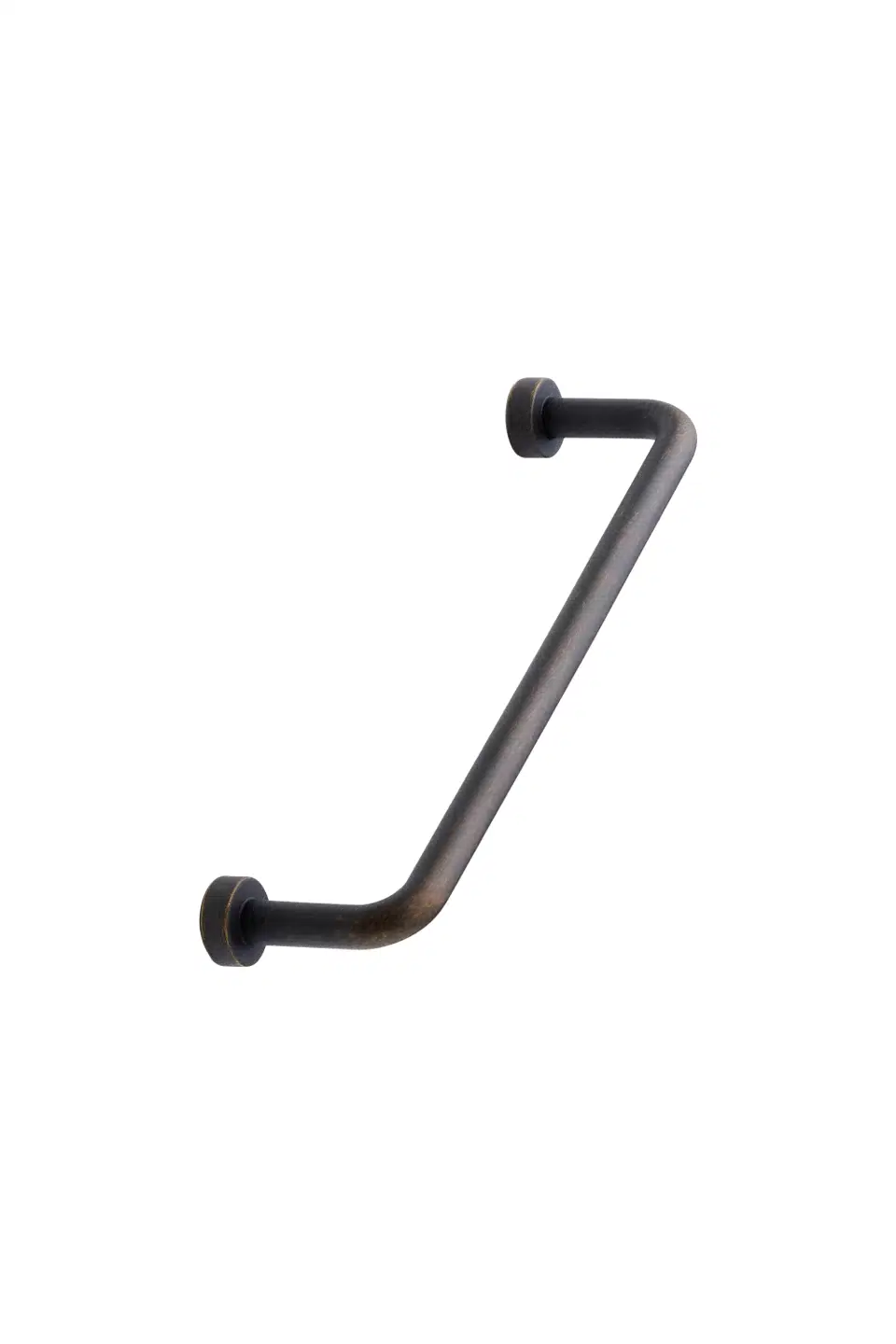 lounge-handle-antique-brown-128mm-160mm Lounge antique brown Zamac cabinet handle with ergonomic concave grip for kitchen cabinets and bespoke furniture.
