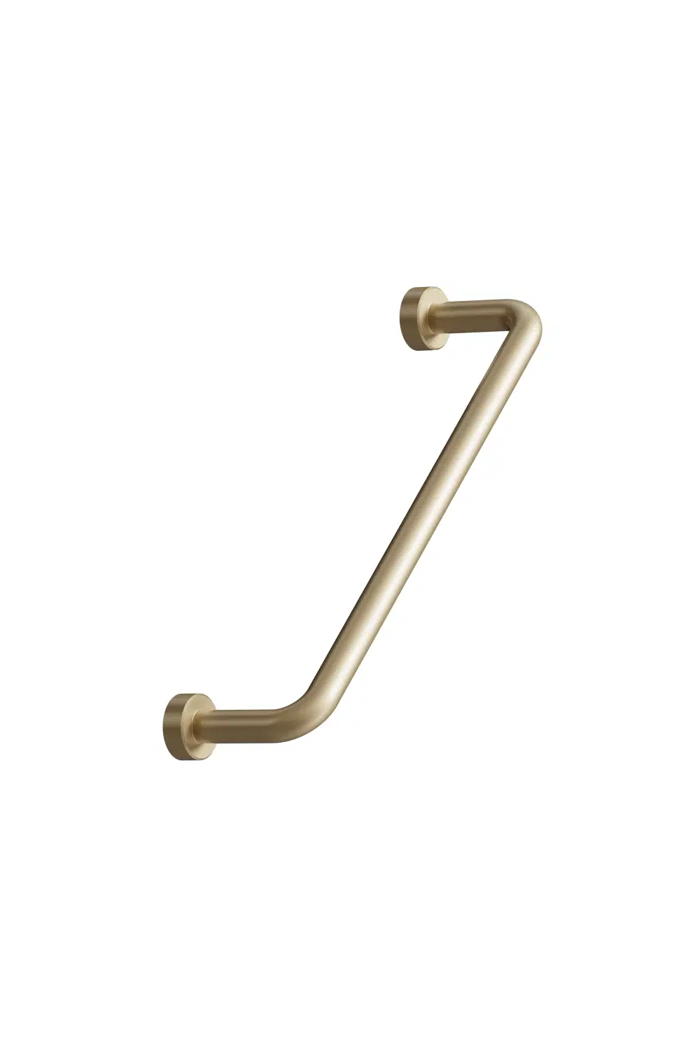 lounge-handle-brushed-brass-lead-free-brass-128cc Lounge brushed brass lead-free brass cabinet handle with ergonomic concave grip for kitchen cabinets and bespoke furniture.
