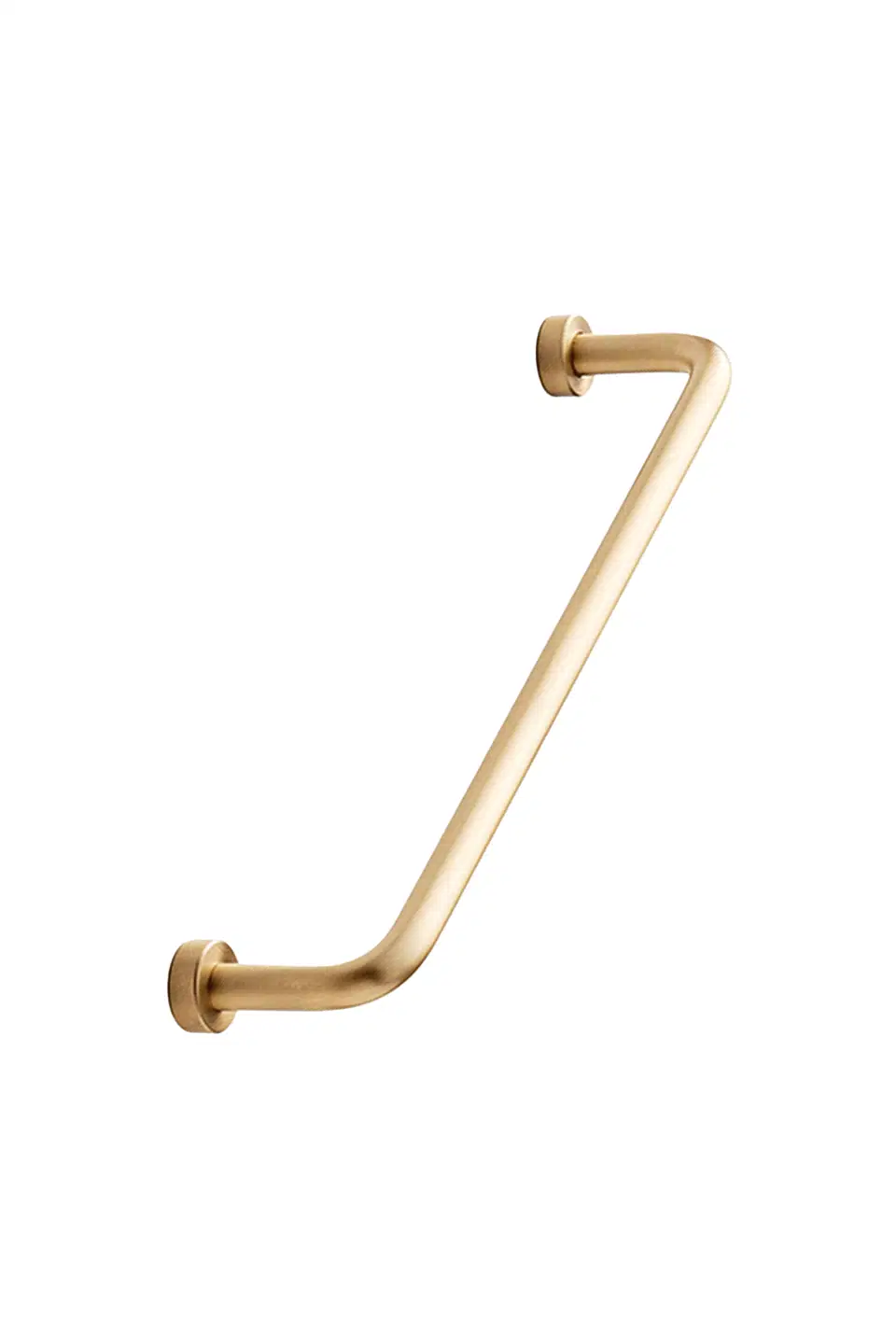 lounge-handle-brushed-brass-lead-free-brass-160cc Lounge brushed brass lead-free brass cabinet handle with ergonomic concave grip for kitchen cabinets and bespoke furniture.