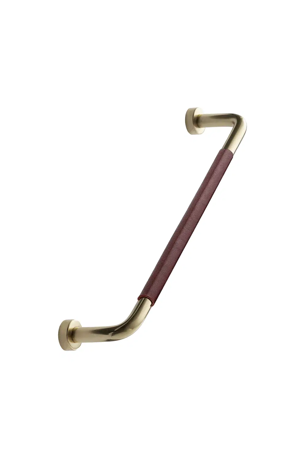 lounge-handle-dark-brown-polished-brass-160mm Lounge dark brown and polished brass Zamac cabinet handle with ergonomic concave grip for kitchen cabinets and bespoke furniture