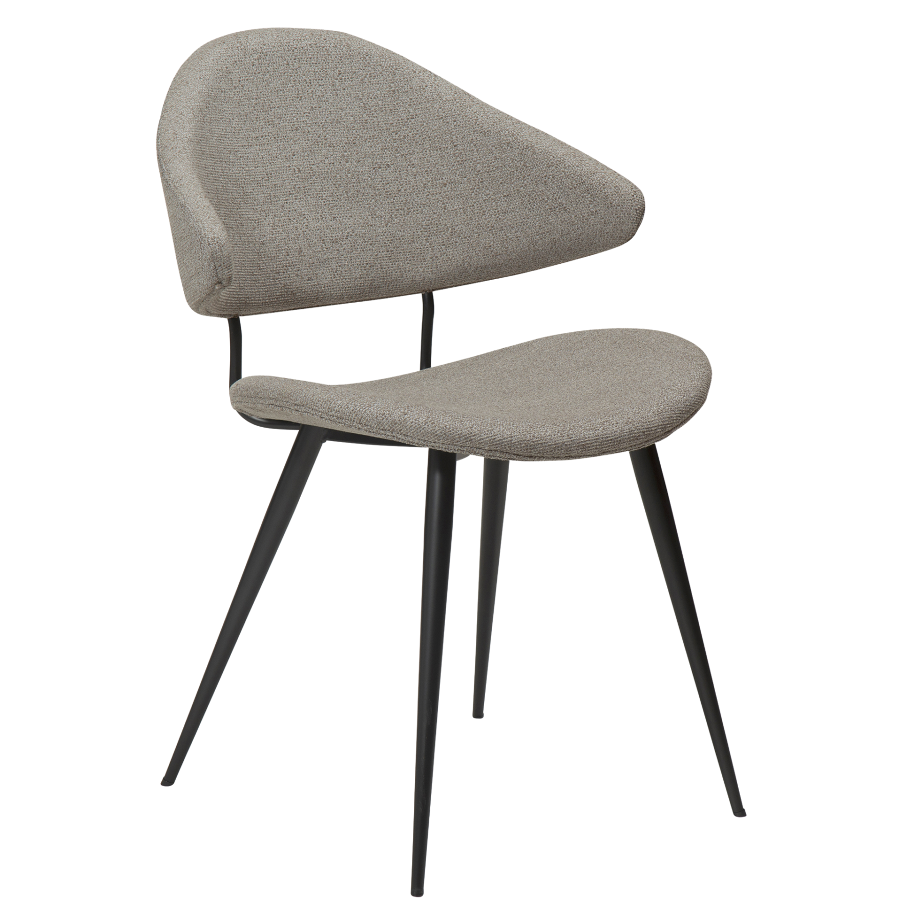 napoleon-chair-pebble-earth-bouclé-fabric-w-black-metal-legs-100204106-01-main The Napoleon chair in pebble earth boucle fabric with black metal legs