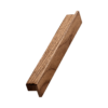 Shelter clear lacquered walnut profile handle for kitchen cabinets, drawers, wardrobes, and bespoke furniture.