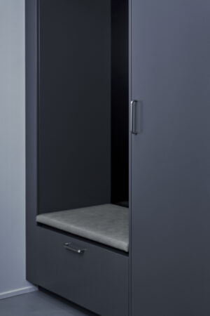 Terra Inox Look cast iron cabinet handle for kitchen cabinets, drawers, wardrobes, and bespoke furniture.