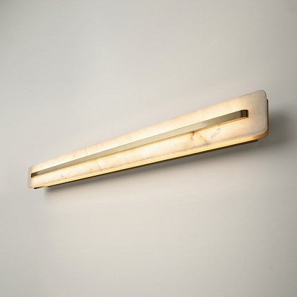 albatre-linear-wall-light-brass-18w-angle Albatre Linear Wall Light – Brass 18W with slim contemporary design and warm 3000K LED illumination