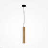 basic-linear-pendant-light-wood Basic Linear Pendant Light – Wood with slim cylindrical wooden shade and minimalist contemporary design.