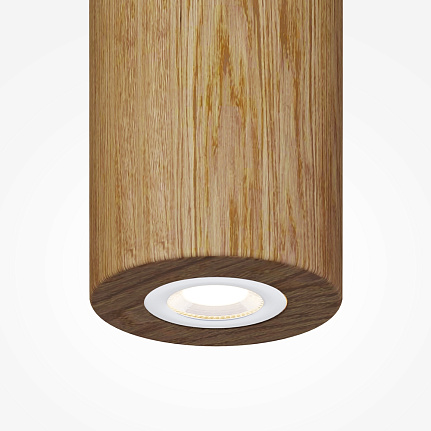 basic-linear-pendant-light-wood-head Basic Linear Pendant Light – Wood with slim cylindrical wooden shade and minimalist contemporary design.