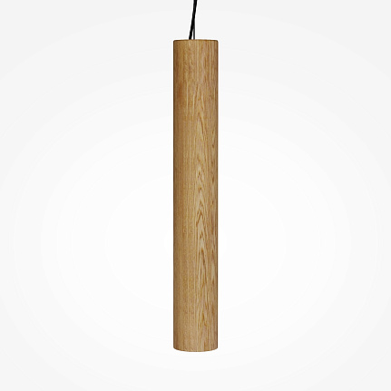 basic-linear-pendant-light-wood-top Basic Linear Pendant Light – Wood with slim cylindrical wooden shade and minimalist contemporary design.