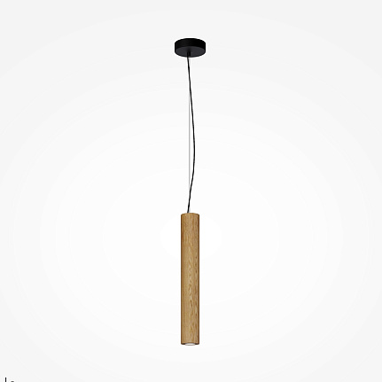 basic-linear-pendant-light-wood Basic Linear Pendant Light – Wood with slim cylindrical wooden shade and minimalist contemporary design.