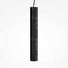 basic-marble-linear-pendant-light-black-top Basic Marble Linear Pendant Light in black with slim cylindrical shade and dark marble-effect finish.