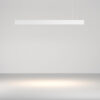 basis-linear-pendant-light-white-lit Basis Linear Pendant Light in white with slim 1125mm aluminium profile and minimalist contemporary design.