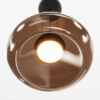 bassa-pendant-light-amber-bottom Bassa Pendant Light – Amber with rounded amber glass shade and slim black suspension.