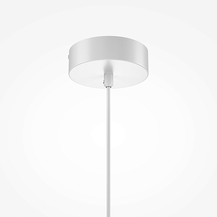 Bloom Globe Pendant Light with sculptural white fabric shade and soft rounded form.