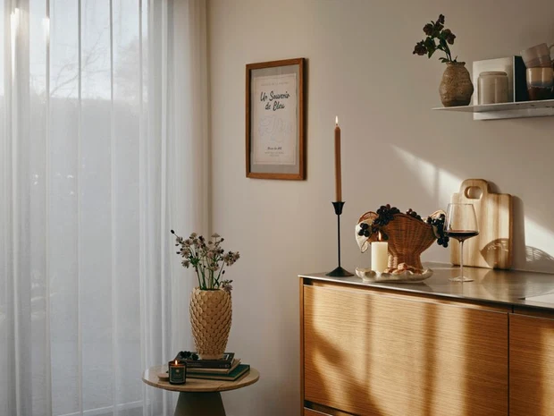 Dorthea Vase in cream reactive glazed ceramic with textured scale-like detailing