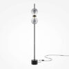 double-moon-floor-lamp-black Double Moon black floor lamp with sculptural glass shade and contemporary metal frame.