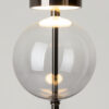 double-moon-floor-lamp-black-bulb Double Moon black floor lamp with sculptural glass shade and contemporary metal frame.