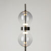 double-moon-floor-lamp-black-head Double Moon black floor lamp with sculptural glass shade and contemporary metal frame.