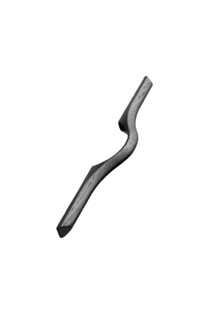 Eros black stained ash cabinet handle for kitchen cabinets, drawers, wardrobes, and bespoke furniture.