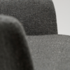 ethos-swivel-armchair-slate-grey-antique-pewter-legs-arm-rest Ethos Swivel Armchair in Slate Grey upholstery with curved armrests and Antique Pewter legs.
