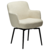 ethos-swivel-armchair-with-black-legs Ethos Swivel Armchair with curved upholstered backrest, integrated armrests and black swivel legs.