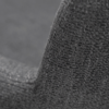 Ethos Swivel Counterstool in Slate Grey upholstery with curved armrests, integrated footrest and Antique Pewter legs.