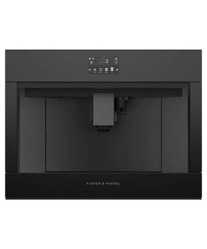 fisher&-paykel-coffee-machine Fisher & Paykel built in coffee machine in black minimal glass finish