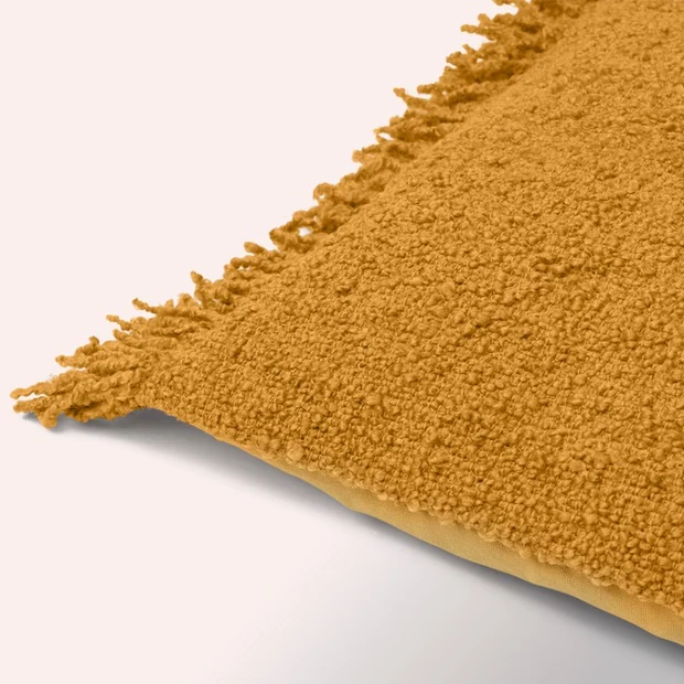 Fria rectangular cushion cover in warm Harvest Gold fabric, 40 x 60cm
