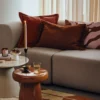 Fria rectangular cushion cover in warm Mocha Bisque fabric, 40 x 60cm