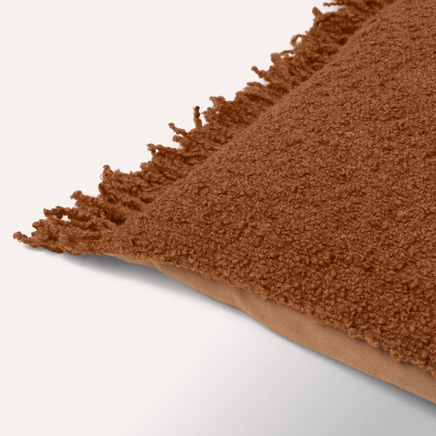 Fria rectangular cushion cover in warm Mocha Bisque fabric, 40 x 60cm