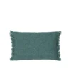 Fria rectangular cushion cover in rich teal fabric, 40 x 60cm
