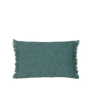 Fria rectangular cushion cover in rich teal fabric, 40 x 60cm