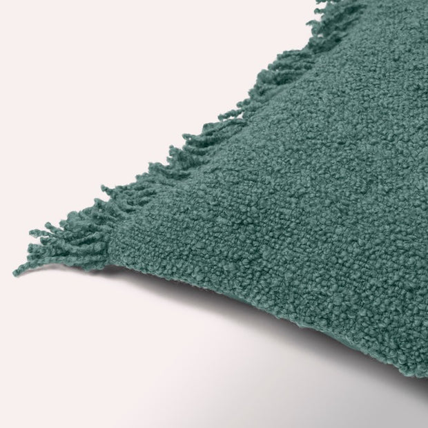 Fria rectangular cushion cover in rich teal fabric, 40 x 60cm