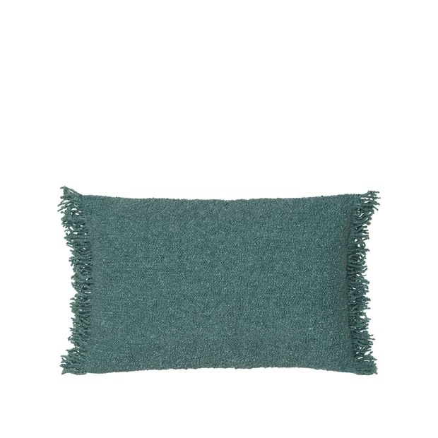 Fria rectangular cushion cover in rich teal fabric, 40 x 60cm