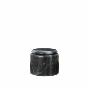 Small Hedvig Canister in black marble with matching marble lid