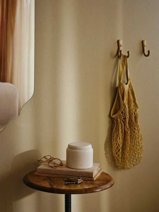 hedvig-small-white-marble-canister-lifestyle-2 Small Hedvig Canister in white marble with matching marble lid