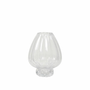 Malou Vase in clear mouthblown glass with a simple sculptural design