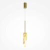 maris-gold-pendant-light Maris gold pendant light with slim contemporary design and warm 2700K LED illumination.