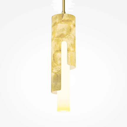 maris-gold-pendant-light-zoom Maris gold pendant light with slim contemporary design and warm 2700K LED illumination.