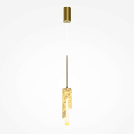 maris-gold-pendant-light Maris gold pendant light with slim contemporary design and warm 2700K LED illumination.