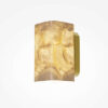maris-wall-light-gold Maris gold wall light with textured translucent shade and warm decorative finish.