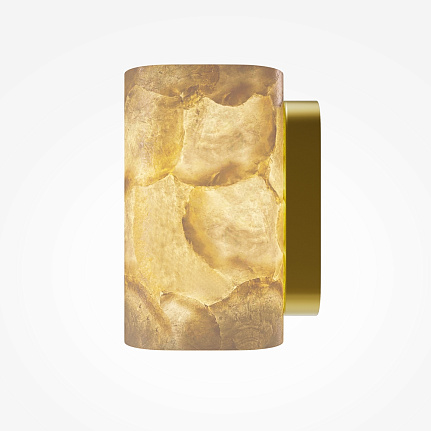 maris-wall-light-gold-side Maris gold wall light with textured translucent shade and warm decorative finish.