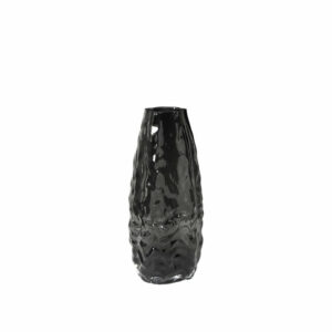 Milla Tall Vase in grey mouthblown glass with a slender sculptural shape