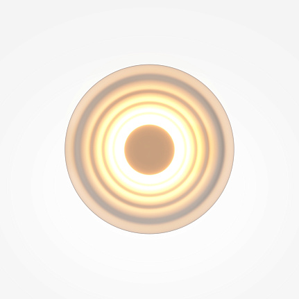 nami-led-wall-light-white Nami white circular LED wall light with warm 2700K ambient glow.
