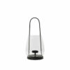 nilo-lantern-black-metal-glass Nilo Lantern in black metal and clear glass with a tall contemporary design