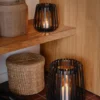 otis-hurricane-candle-holder-black-metal-glass-lifestyle Otis Hurricane Candle Holder in black metal and glass, 24.5 x 26.5 cm