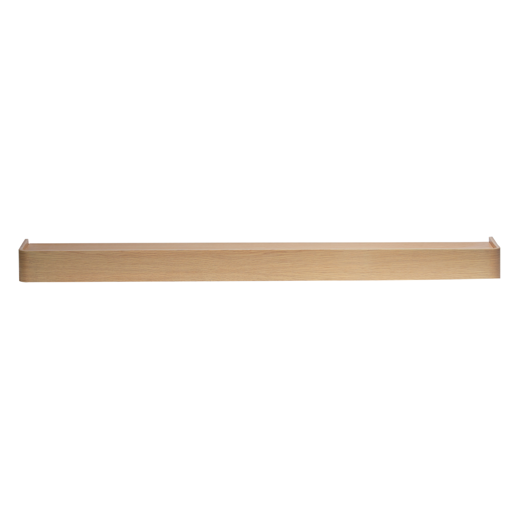 Protopia 120cm shelf in whitewashed oak veneer with clean contemporary design and natural wood grain.