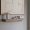 Protopia 120cm shelf in whitewashed oak veneer with clean contemporary design and natural wood grain.