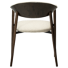 ravish-armchair-simply-beige-boucle-mocca-stained-ash-veneer-back Ravish Armchair in Simply Beige bouclé with curved upholstered back, mocca stained ash veneer and matching timber legs.