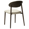 ravish-chair-simply-beige-mocca-stained-ash-veneer-angled Ravish dining chair in Simply Beige fabric with a curved mocca stained ash veneer back and matching timber legs.